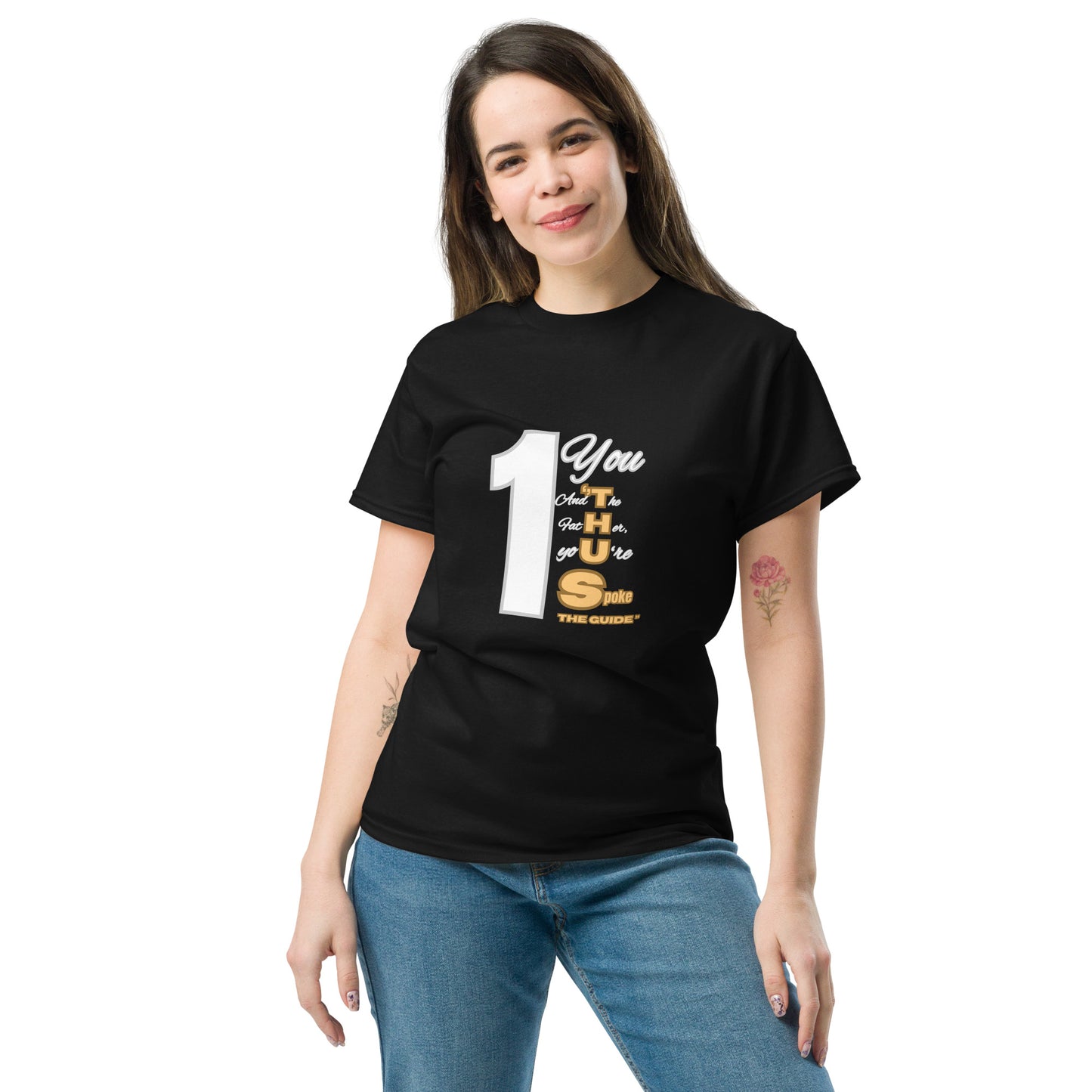 Thus Spoke the Guide – Black Unisex Classic Christian T-Shirt | Inspirational Faith Tee