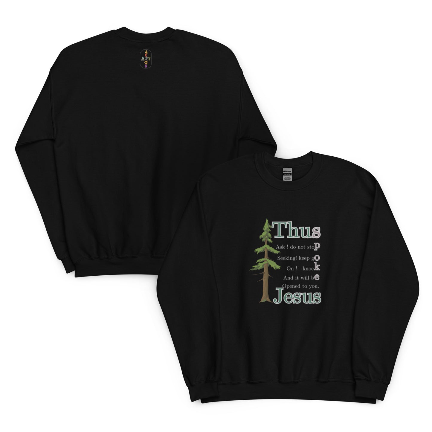 Thus Spoke Jesus – Black Unisex Christian Sweatshirt | Faith & Comfort