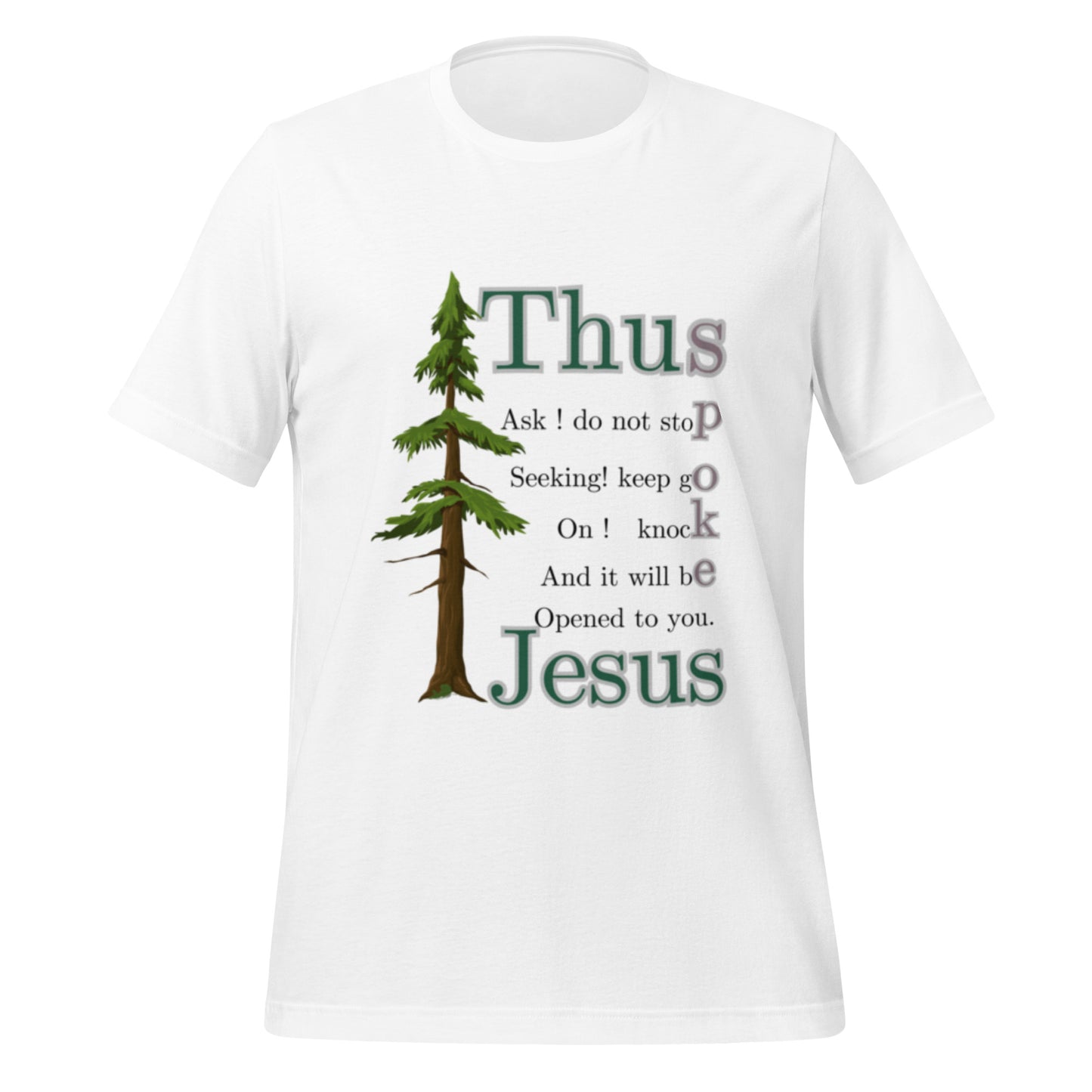 Thus Spoke Jesus – White Unisex Christian T-Shirt | Inspirational Faith Tee