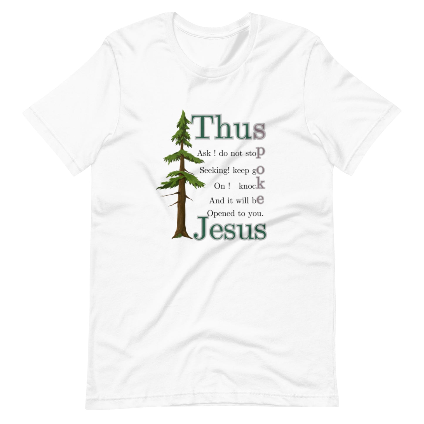 Thus Spoke Jesus – White Unisex Christian T-Shirt | Inspirational Faith Tee