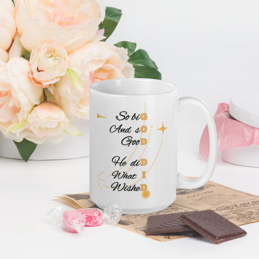 God Did – White Glossy Christian Mug | Inspirational Coffee Cup